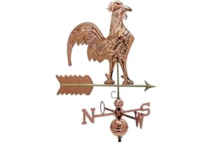 STILISTA Bellissima Grande banderuola a Rilievo 3D in Rame con banderuola a Pedale Altezza Totale 133cm, Peso 4kg