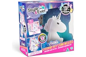 Canal Toys - Deco DIY - Kit Unicorno Cosmico Luminoso da Decorare - Decora la tua Camera con il tuo Unicorno Personalizzato - Idea Regalo Bambini 6 Anni in su - 8 Colori LED - 30 Adesivi - OFG 268