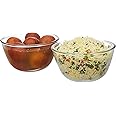 Amazon Brand - Solimo Borosilicate Round Glass/Mixing Bowl (Set of 2, 800 ml)