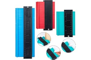 HOMCA 3 Pezzi Calibro di Contorno 3 Pezzi Duplicatore a Forma Irregolare Profilo Calibro Set Tracciatura Dello Strumento di Misurazione Dello Stencil (25 cm Blu, 15 cm Rosso, 12 cm Verde)