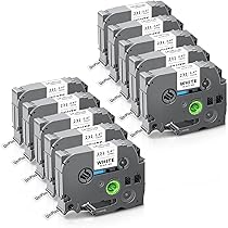 Nastri Compatibili Brother TZe-231 - 6 Pezzi, 12mm Nero Su Bianco | Per P-Touch PT-H100, PT-D210, Etc. - Foto 10