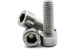 Hippo Hardware M10 (10mm X 20mm) Socket Cap Screw Hex Head Allen Bolts A2 Stainless Steel (Pack of 10)
