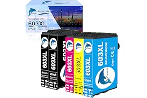 GoToners 603XL Cartucce Compatibili per Epson 603 XL Multipack per Expression Home XP-2100 XP-2105 XP-3100 XP-4100 Workforce WF-2810 WF-2830 WF-2850 (2 Nero, 1 Ciano, 1 Magenta, 1 Giallo)