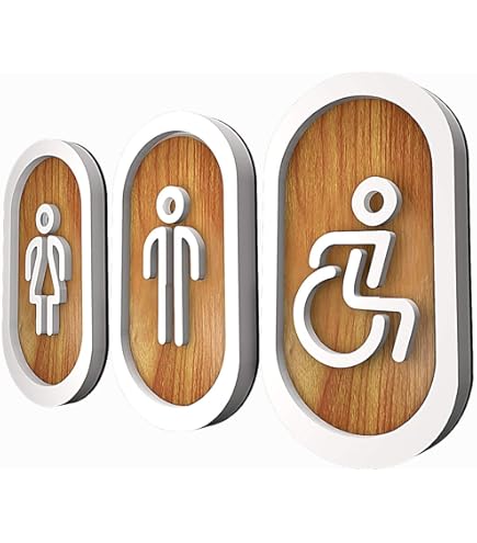 1 Pair Toilet Sign Stickers MEN & WOMEN Toilet... - Vicedeal - View #10