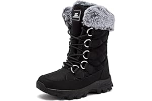 HOBIBEAR Schneestiefel für Frauen Wasserdichte Wanderstiefel für Damen Winterstiefel Warm