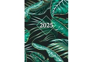 2025: Agenda Semainier Avec Horaire 5 – 23 Heures | Format A4 Planificateur Hebdomadaire Et Mensuel | 1 Semaine Sur 2 Pages | Weekly Planner ... Professionnel | Calendrier 12 Mois | Tropical