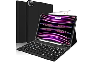 SENGBIRCH Clavier pour iPad Air 5ème Génération 2022 10.9 Pouces/iPad Air 4 2020, Coque pour iPad Pro 11 2022/2021/2020, Clavier Détachable sans Fil Bluetooth AZERTY Français (Noir)