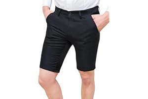 EVOGA Pantaloni Corti Uomo in Lino Casual Eleganti Bermuda Pantaloncini Estivi