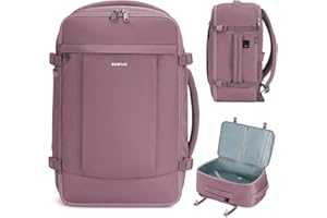 ECOHUB Plecak Podróżny 45x36X20 dla Easyjet, 30L Torba Kabinowa, 3D Bagaż Podręczny z Kieszenią Antykradzieżową, Wodoodporny Plecak Kabinowy z Recyklingu PET Mężczyzn Kobiet（Różowy）