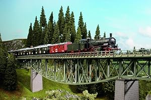 Noch - 67024 - Modélisme Ferroviaire - Tablier Du Pont Droit Avec Piles 180 Mm - Laser-Cut Kit