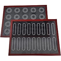 Silikon Backmatten 2er Set - Antihaft Backfolie Für Macarons & Gebäck