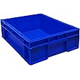 BUYBOXEE Plastic Storage Multi-Purpose Box Rectangular Use Crates -(400x300x120mm) Blue.