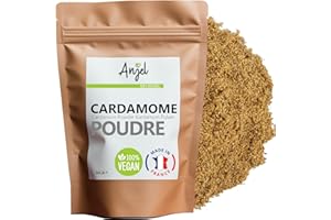 Cardamome Verte en Poudre 100% Naturel - Graines de Cardamome Moulues - NCA (50)