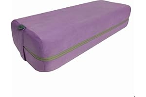 NGT NEW GUIDE STEPS NGT Yoga Bolster Pillow, Rectangular Cushion with Foam Wedges, Washable Suede Cover, Meditation Support with Handles