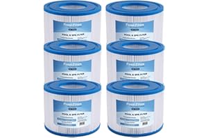 Finest-Filters Hot Tub Spa Water Filter Cartridges Compatible For Lay-Z-Spa, SaluSpa 90352E, Intex Type VI, Bestway (6 Pack o