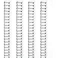 Rayson WR2395BK Wire Binding Spines, 2:1 Pitch Double Loop Binding Wires 9.5mm, 23-Loop Wire Ring Pack of 100 with Black