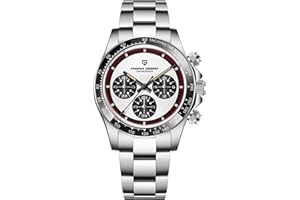 PAGRNE DESIGN Pagani Design Orologio da uomo in vetro zaffiro, cronografo in acciaio inox, impermeabile, luminoso, movimento giapponese, orologio al quarzo da uomo…