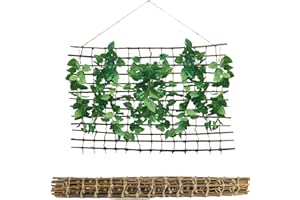 GREENKING Willow Garden Trellis, Expanding Trellis, Garden Trellis for Climbing Plants Outdoor, Made from Willow and Jute, 100×200cm