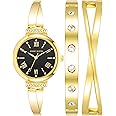 Anne Klein Women's Premium Crystal Accented Watch and Bracelet Set