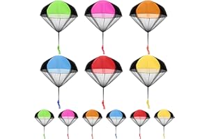 JurciCat 12 Stück Fallschirmspringer Spielzeug Fallschirm Kinder Outdoor Spielzeug Spiele Für Kinder Mitgebsel Kindergeburtstag Gastgeschenke