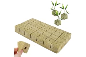 HSLXBY Cube de Laine de Roche,Laine de Roche Blocs,Cubes de Culture Soilless,pour l'insertion,Le clonage,la Propagation des Plantes,la Serre,l'eau de Culture sans Sol(4 * 4 * 4 cm)