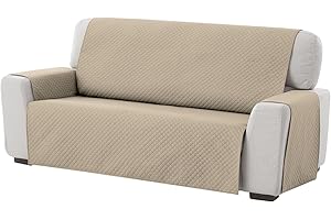 TEXTIL-HOME Textilhome - Pokrowiec na sofę ADELE, 4 siedzenia, Dwustronny wyściełany ochraniacz na sofę. Kolor Beżowy