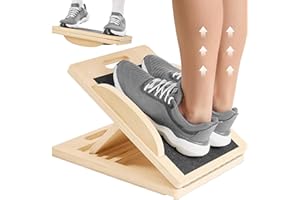 GD HUA Planche Inclinée pour Étirement Mollets, Planche D'inclinaison Réglable et Étirement du Mollet, Planche D'équilibre en Bois, 1.8 cm D'épaisseur, pour Squats, Étirements Musculaires, Yoga—5 Positions