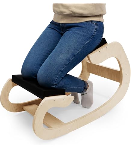 Tabouret Ergonomique à Genoux Ukiki - Assise Bureau Confortable En Bois De Bouleau