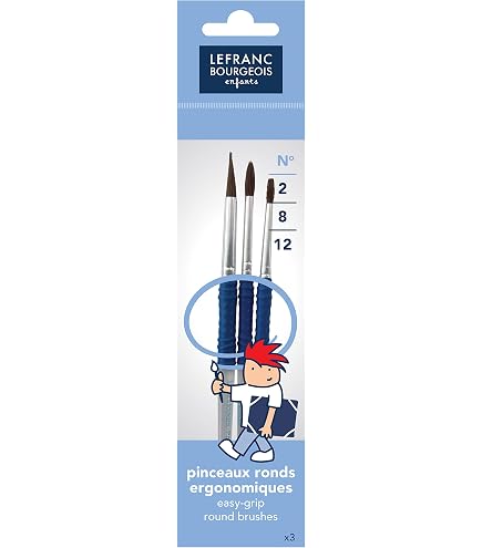 Michael Solovyev Set Pennelli Piatti Premium Per Acquerello – Numeri 4 (28mm) E 6 (42mm) Con Manico Accorciato - 2