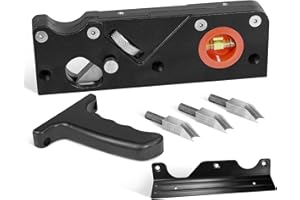 HYCHIKA BETTER TOOLS FOR BETTER LIFE HYCHIKA Cepillo Carpintero, Cepillo para Madera de 45° con 4 Cabezales, Nivel de Burbuja y Mango Ergonómico, Cepilladora de Madera Manual para Cantos y Esquinas, Ideal para Carpinteros y Ebanistas
