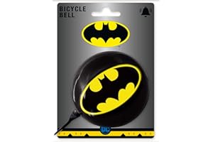 LOGOSHIRT - DC Comics - Batman Logo - Sonnette vélo - Vintage - Grand - Noir - Design Original sous Licence