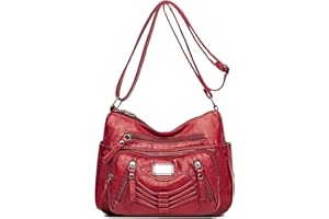 ModaZeal Ladies PU Leather Handbags Multi-Pocket Crossbody Bags for Women Waterproof Hobo Shoulder Bag Messenger Bags for Daily Use