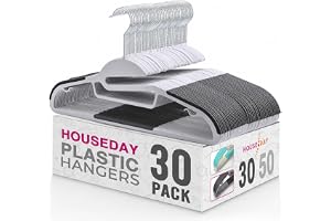 HOUSE DAY klädhängare plast 30 stycken, utrymmesbesparande