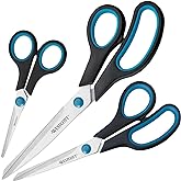Westcott Easy Grip Scissors Set of 3 Blue/Black