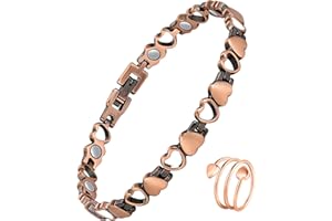 Jecanori 99.99% Pure Copper Magnetic Bracelet for Women,Effective Ultra Strength Ladies Copper Bracelet with Gift Box & Removal Tool