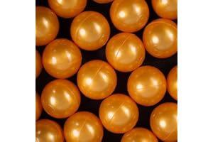 ‎H&F HEIMTEXTILIEN 100 Bälle für Bällebad Ø 7 cm – Gold Plastikbälle für Kinder & Babys – Weiche & langlebige Spielbälle – BPA-frei & schadstofffrei – Perfekt für Spielzelt, Hüpfburg & Garten