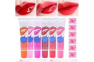 BMHNQ 14pcs Lip Stain Peel Off Peel Off Lip Gloss Tattoo Peel Off Lip Tattoo Lipstick Easy Peel Off Lip Gloss Brillant à Lèvres Longue Durée Rouge à Lèvres Tête Bouclier Lipgloss
