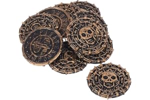 TOSSPER Monedas 10pcs De Plástico del Pirata, Pirata De La Moneda Juguetes para Decoraciones del Favor De Fiesta