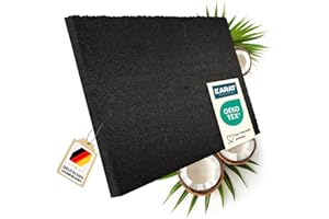 casa pura Paillasson d'entrée en Fibre de Coco Premium, Antidérapant, Tapis d'entrée Usage intensif, Tapis pour l'entrée Absorbant, Dense Velours Résistant (23 mm, 80 x 100 cm, Noir)