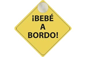 BCCORONA Bc Corona Cartel Bebe a Bordo con Ventosa para Coche