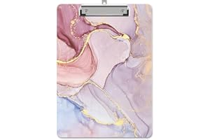 ‎PIASOENC Piasoenc Kunststoff-Klemmbrett, niedliche dekorative Klemmbretter, 31,1 x 22,9 cm, A4-Standard-Letter-Format, hartes Klemmbrett mit Metallclip, Büro-Klemmbretter für Krankenschwestern, Studenten, Büro