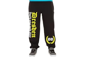 UGLYSHIRT89 Dresden Never Walk Alone Männer und Herren Jogginghose | Fussball Ultras Fan | M2