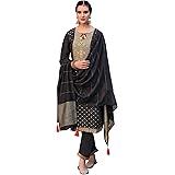 INDO ERA Women's Embroidered Silk Blend Kurta With Pant & Dupatta Set (IEOUT7269)