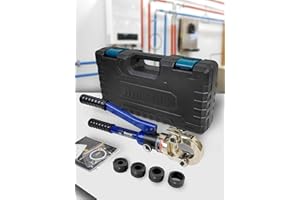 AMZCNC Pinza a pressatura professionale a U 16-20-25-32, set di utensili a pressatura, per tubi compositi con raccordi del contorno U, inserti ganasce, U16, U20, U25, U32, incl.