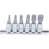 BGS 2162 | Socket Bit Set | 6.3mm (1/4") Inlet | Internal Multi Tooth (for XZN) M4 - M12 | 6 Pieces