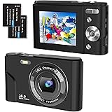 Digital Camera 1080P FHD 2.4 Inch Compact Camera, 36 Megapixel Photo Camera Mini Digital Camera with 2 Batteries, 16X Digital