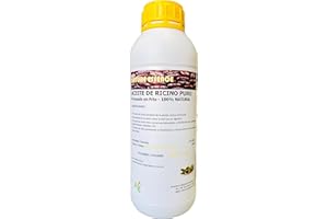 AGROBULL PRODUCTS FOR NATURE | ACEITE DE RICINO 100% PURO, NATURAL Y PRENSADO EN FRIO | FABRICANTE NACIONAL | Uso para cara, cabello, uñas, etc | FORMATO AHORRO | (1 litro)