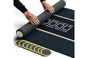 Newverest pokerbordsskiva 178 cm x 89 cm, Texas Hold'em pokermatta för hemspelkvällar upp till 10 spelare, blackjack, casino | pokertopp för bord i blixtlåsförvaringsväska med 8 underlägg i presentbox