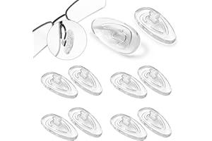 Kotkiddy 5 Paar Nasenpads zum Einstecken rutschfeste Brille Nasenpads Weiche Silikon Transparent Sonnenbrillen Rutsch Stopper Gläser Nasenpad Brille Zubehör