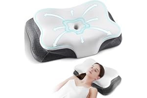 SILKENA Poduszka z Pianki Memory Foam,Ergonomiczna poduszka,Odpowiedni dla osób śpiących na plecy,na boku i na brzuchu,Zdejmowana Poszewka